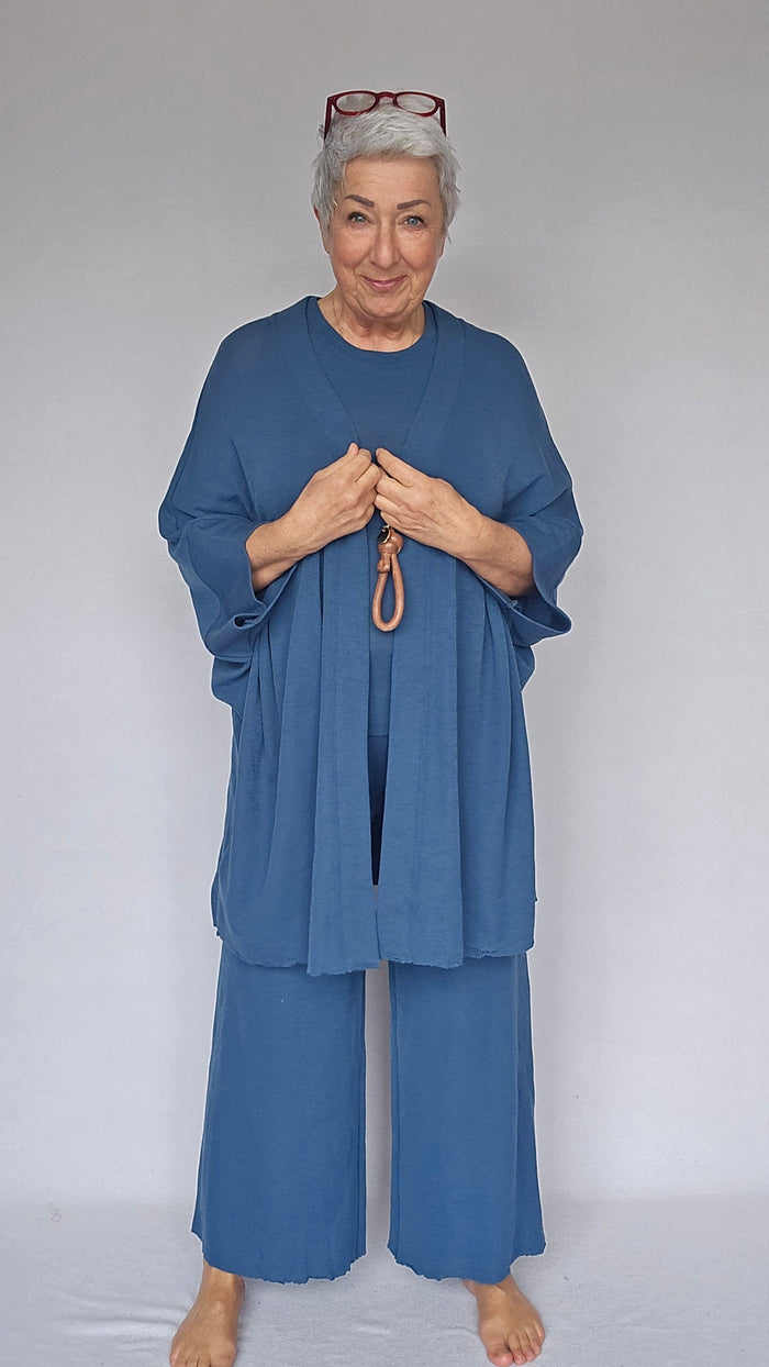 By Basics Bukse S / Denim blue By Basics- 3005 Wide Pants kunstkolonialen