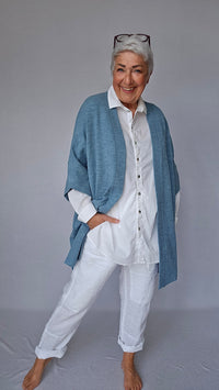 By Basics Cardigan Artic Melange By Basics- 8018 Cardigan med ekstra vidde, One size kunstkolonialen