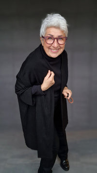 By Basics Cardigan Black By Basics- 8018 Cardigan med ekstra vidde, One size kunstkolonialen