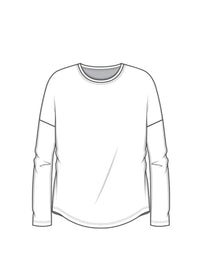 By Basics Genser Burgundy / S Cotton Sense By Basics- 4306 Basic bomullsgenser i løs modell kunstkolonialen