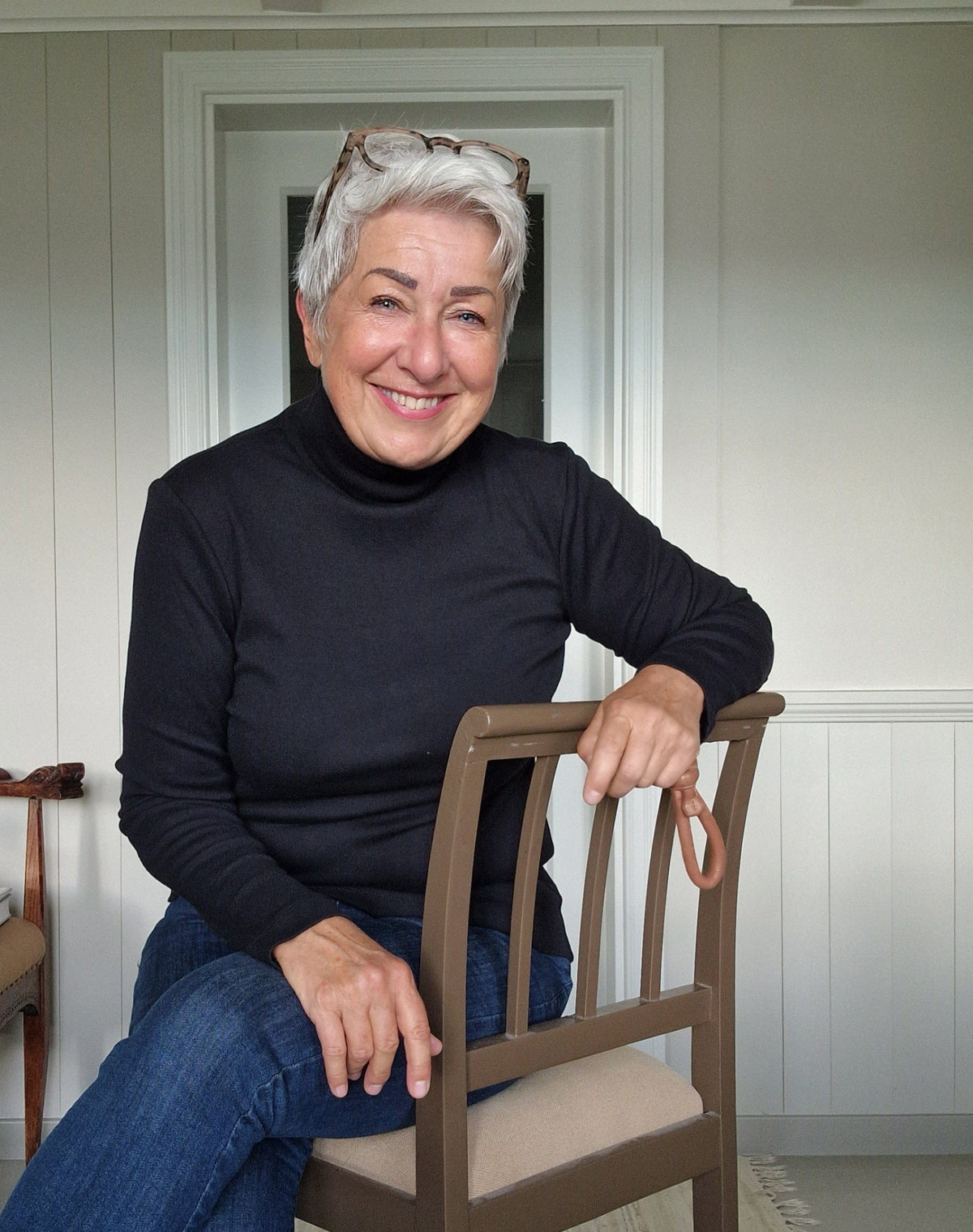 By Basics Genser S / Black By basics- 4318 Pologenser i bomull kunstkolonialen