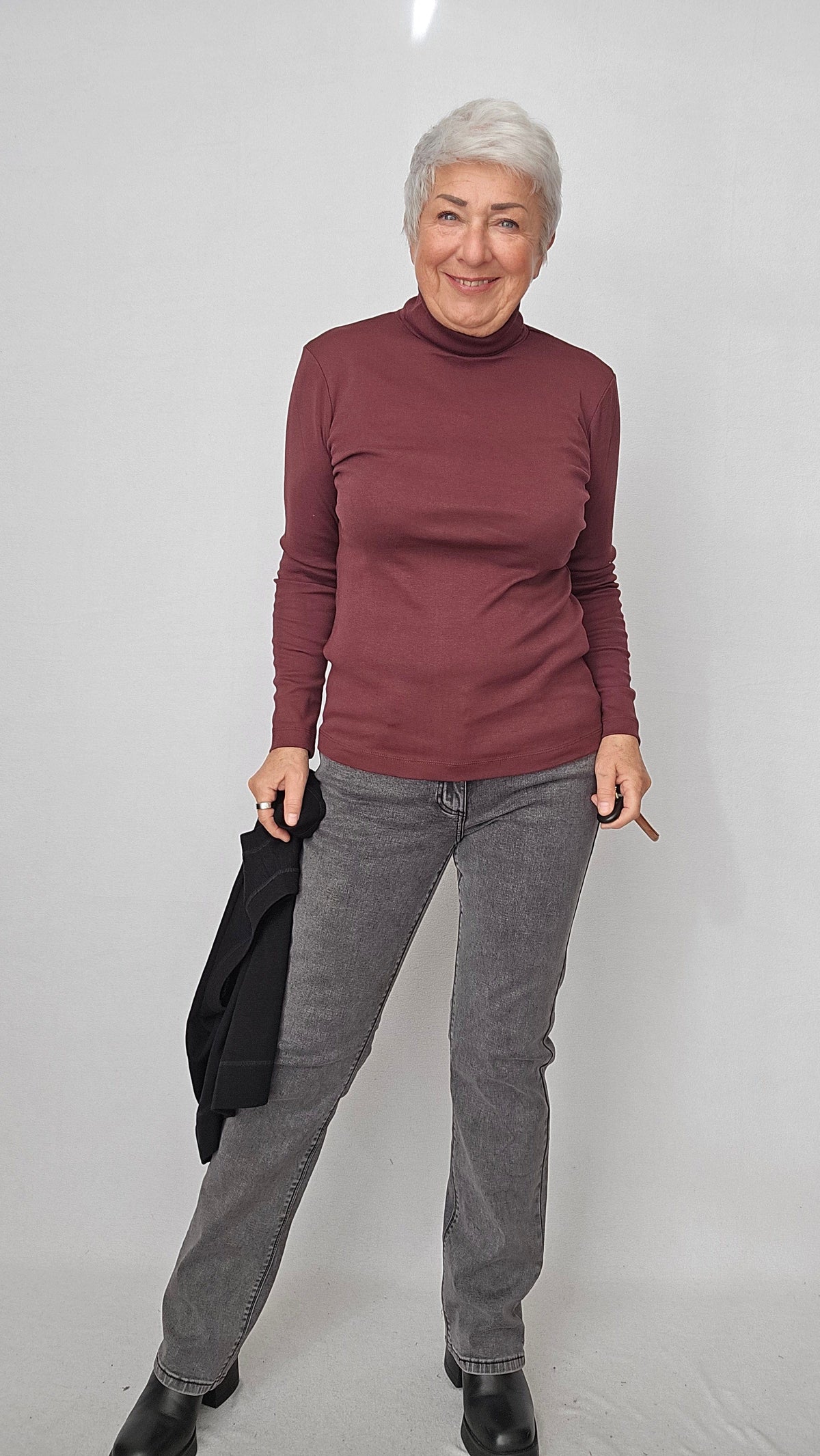 By Basics Genser S / Burgundy By basics- 4318 Pologenser i bomull kunstkolonialen