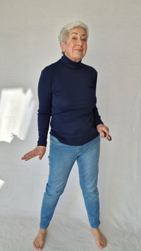 By Basics Genser S / Navy blue By basics- 4318 Pologenser i bomull kunstkolonialen