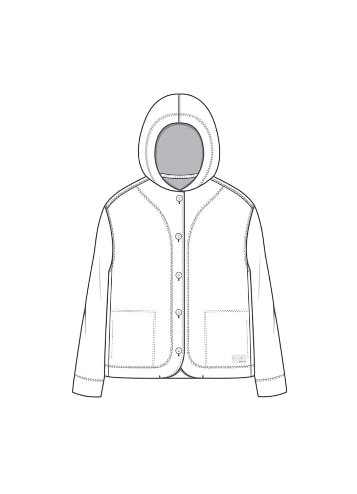 By basics Jakke By Basics- 14026 jakke m/hette og knapper kunstkolonialen