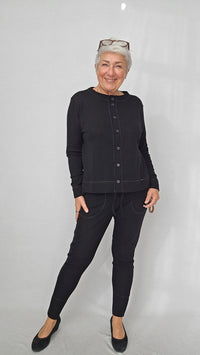 By Basics Jakke By Basics- 8022 Box cardigan m/rund hals kunstkolonialen
