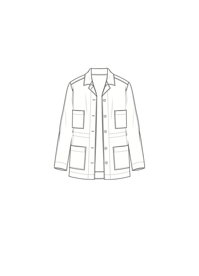 By basics Jakke OWN By basics- 11024 Litt lang linjakke kunstkolonialen