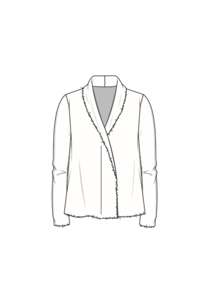 By Basics Klær & tilbehør By Basics- Short cardigan 8013 m/sjalskrave i mange farger kunstkolonialen