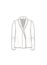 By Basics Klær & tilbehør By Basics- Short cardigan 8013 m/sjalskrave i mange farger kunstkolonialen
