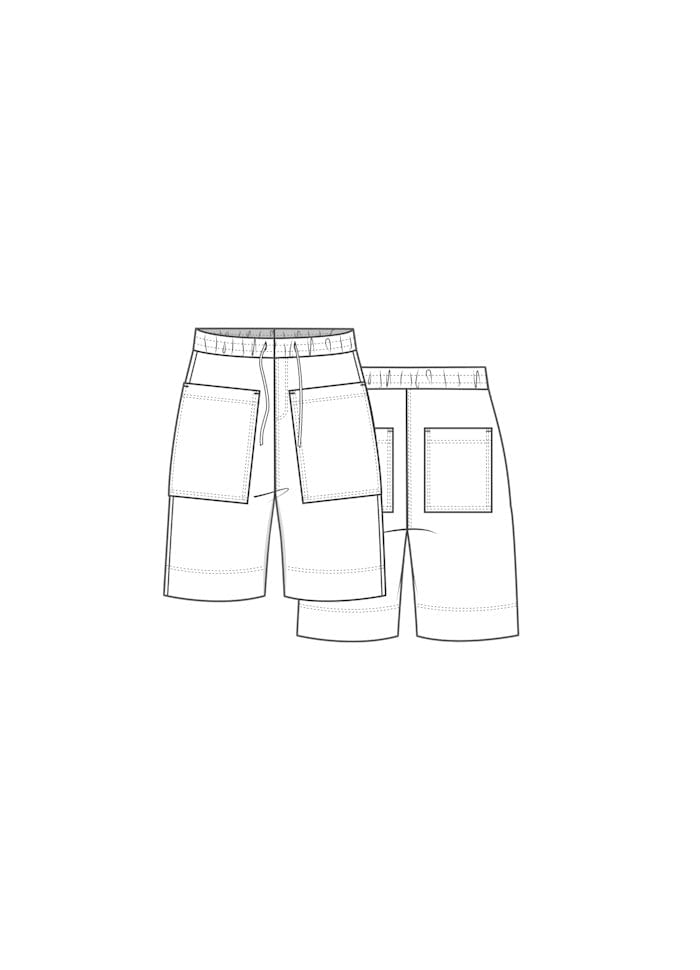 By basics Linshorts OWN By basics- 11030 Shorts i lin med store lommer kunstkolonialen