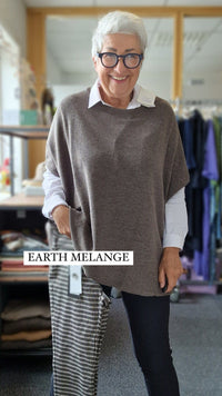 By Basics Overdel Earth Melange By Basics- 2004 Ekstra vid topp i merinoull kunstkolonialen