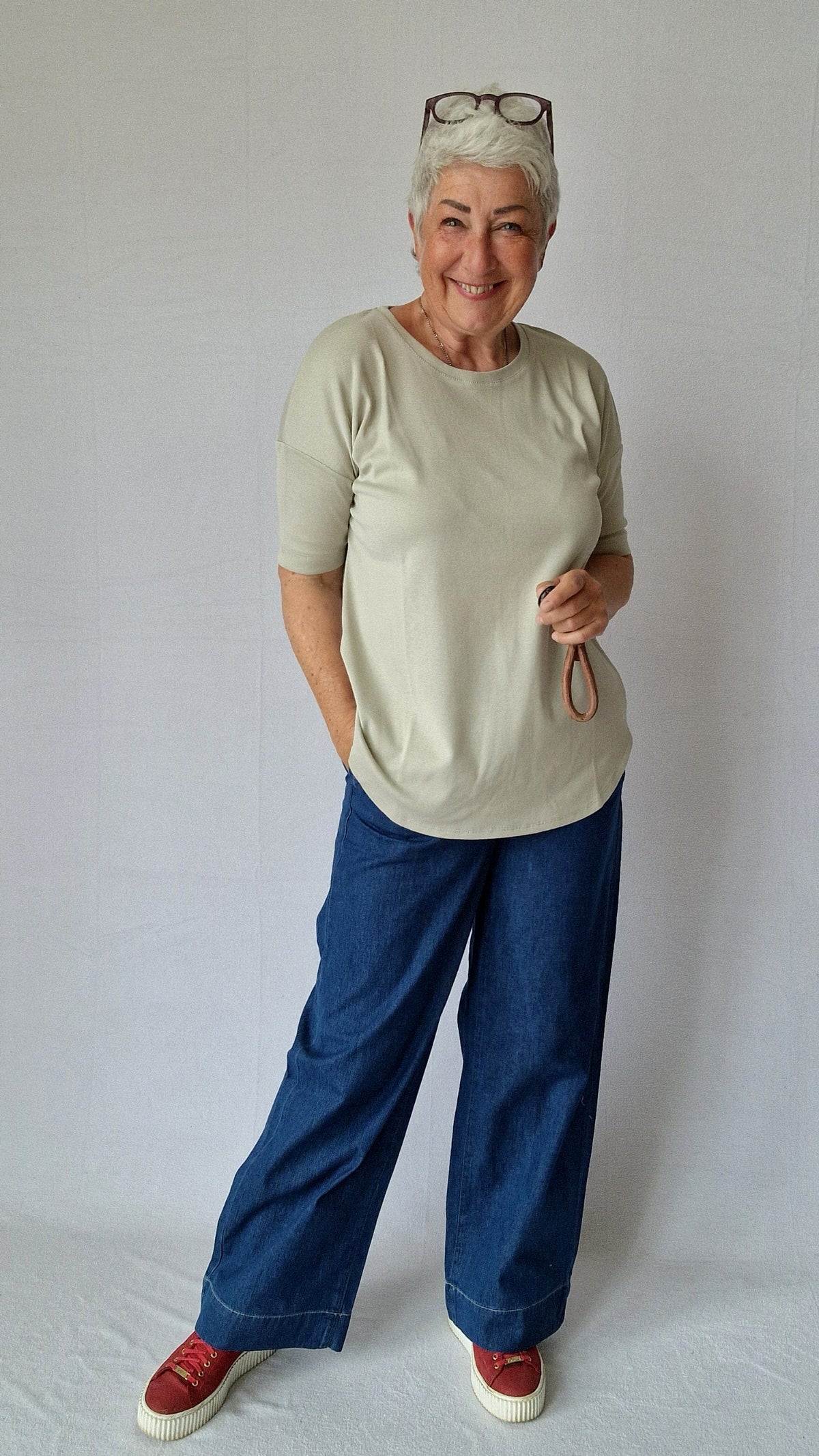 By Basics T-Shirt Light khaki / S Cotton Sense By Basics- 4305 T-shirt loose kunstkolonialen