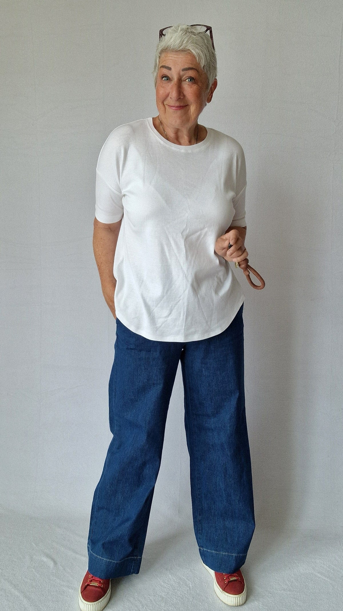 By Basics T-Shirt White / XS Cotton Sense By Basics- 4305 T-shirt loose kunstkolonialen