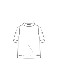 By Basics Topp By Basics- 4070 Ulltopp med 3/4-ermer kunstkolonialen