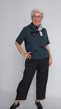 By Basics Topp By Basics- 4070 Ulltopp med 3/4-ermer kunstkolonialen