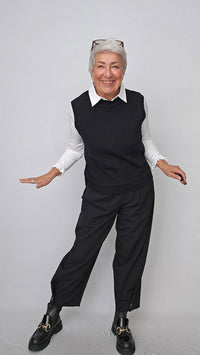 By Basics Ulltopp Black / S By Basics- 2022 Topp/vest med rund hals kunstkolonialen