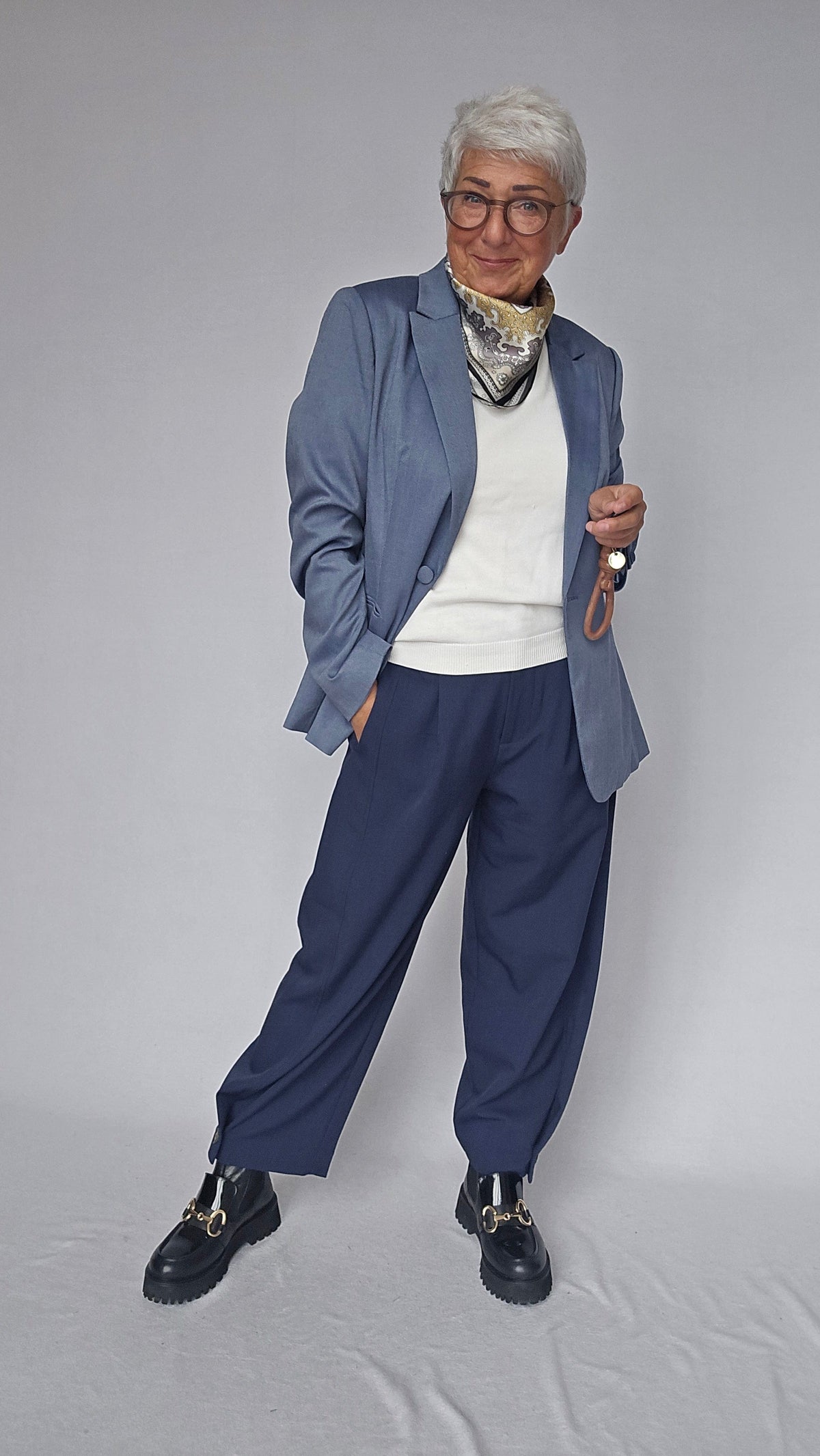 Cero Etage Blazer 36 / Blue herringbone Cero Etage- Ditte Blazer kunstkolonialen