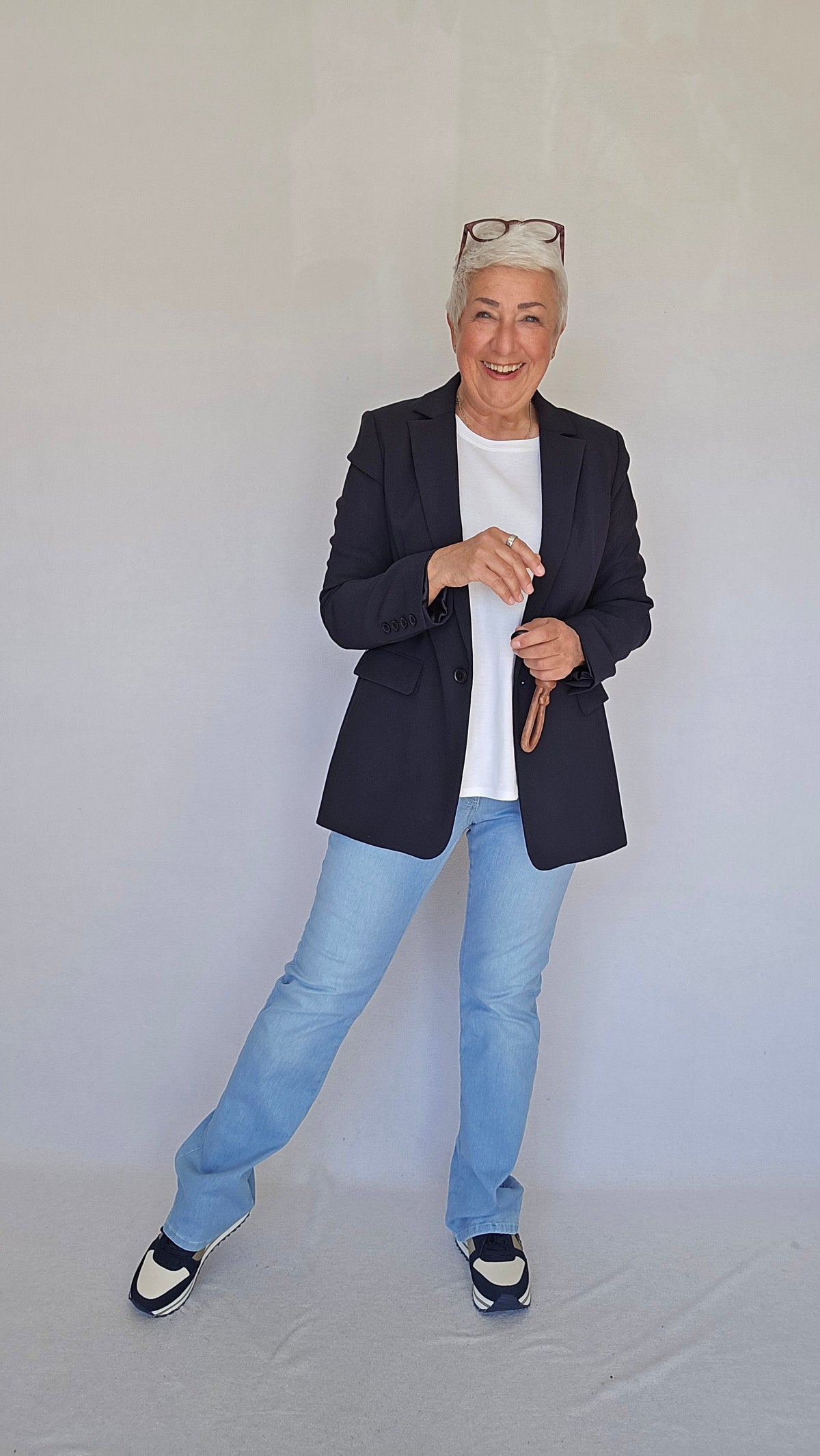 Cero Etage Bukse 34 / Lys sommerjeans CRO- Magic fit jeans- flared leg 82 cm kunstkolonialen