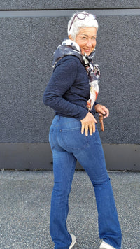 Cero Etage Bukse 34 CRO- Magic fit jeans- flared leg blÄ 80 cm kunstkolonialen