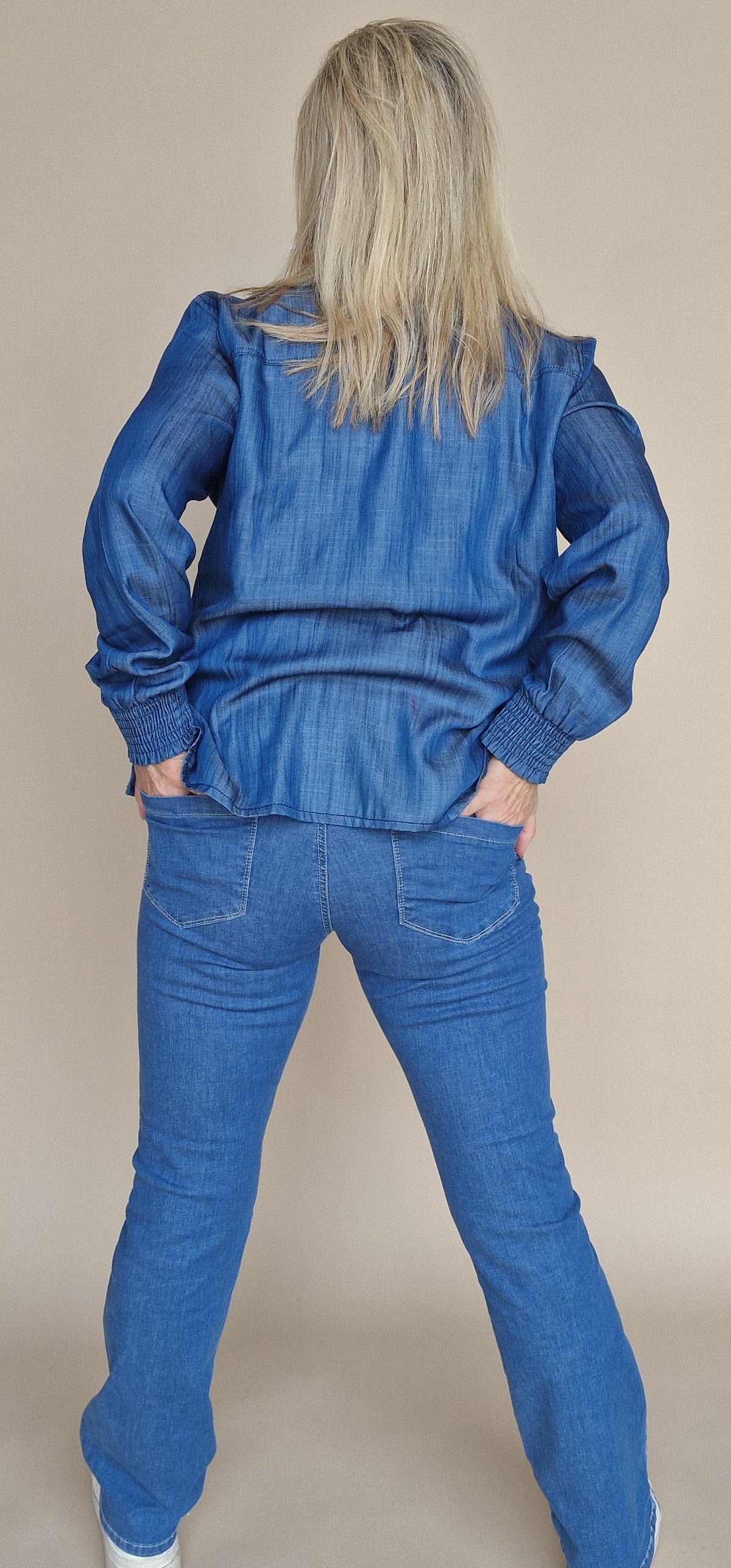 Cero Etage Bukse CRO- Magic fit jeans- flared leg 82 cm kunstkolonialen