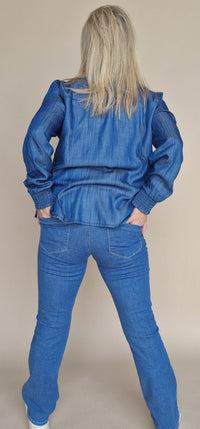 Cero Etage Bukse CRO- Magic fit jeans- flared leg 82 cm kunstkolonialen