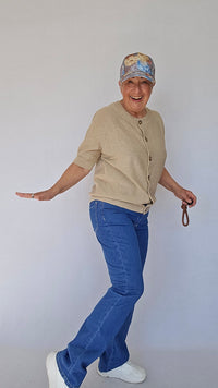 Cero Etage Bukse CRO- Magic fit jeans- flared leg 82 cm kunstkolonialen