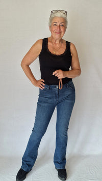 Cero Etage Bukse CRO- Magic fit jeans- flared leg blÄ 82 cm kunstkolonialen