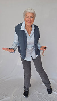 Cero Etage Bukser CRO- Emma i Grey Denim m/pynt på lommene kunstkolonialen