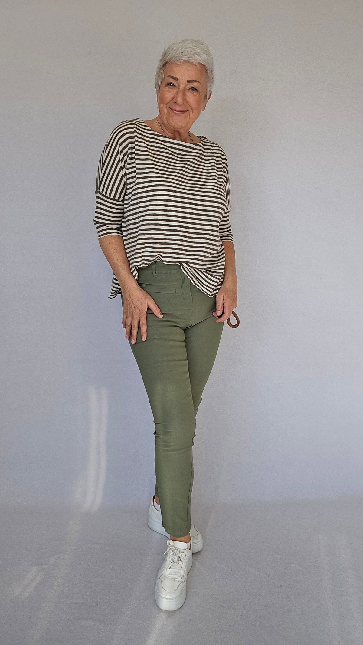 Cero Etage Bukser CRO- Lina 7/8 bukser m/superstretch ensfarget kunstkolonialen