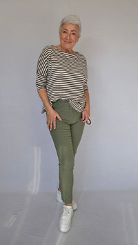 Cero Etage Bukser CRO- Lina 7/8 bukser m/superstretch ensfarget kunstkolonialen