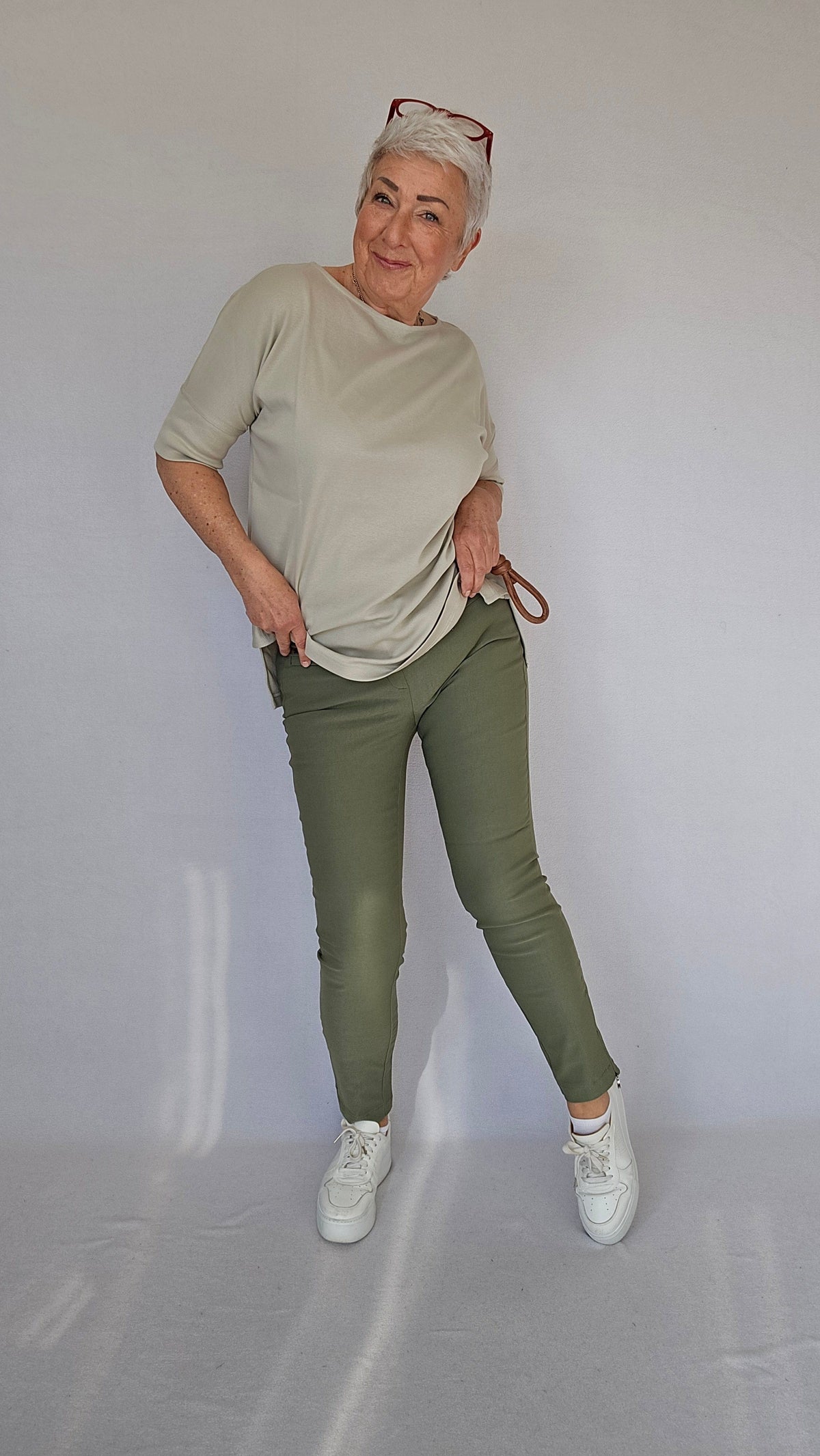 Cero Etage Bukser CRO- Lina 7/8 bukser m/superstretch ensfarget kunstkolonialen