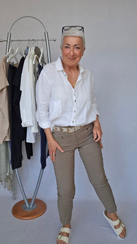 Cero Etage Bukser CRO- Lina 7/8 bukser m/superstretch ensfarget kunstkolonialen