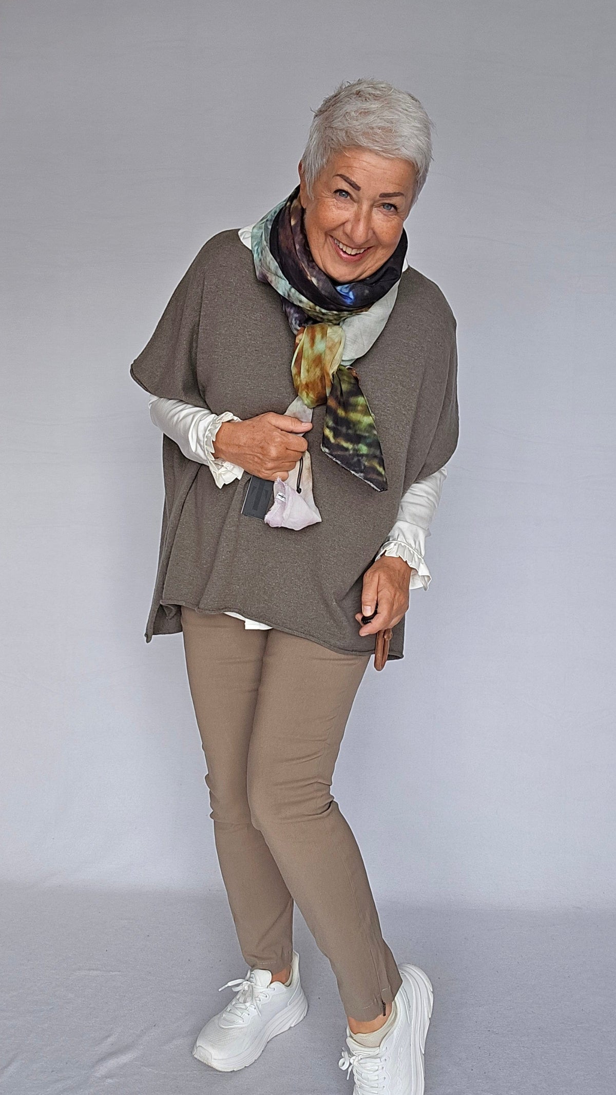 Cero Etage Bukser CRO- Lina 7/8 bukser m/superstretch ensfarget kunstkolonialen