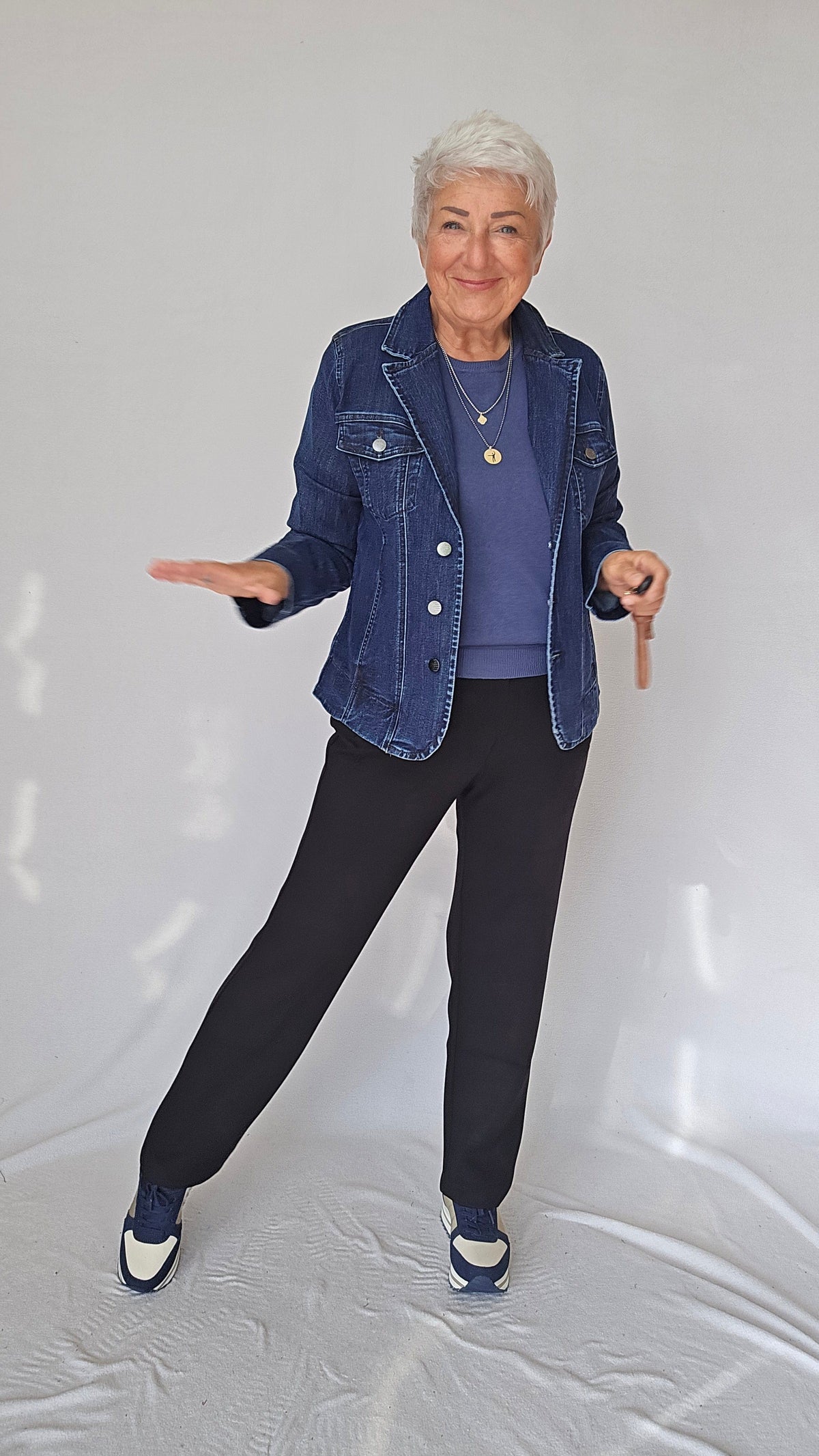 Cero Etage Jakke Cero Etage- Jeansjakke m/krage i Mørk Denim kunstkolonialen