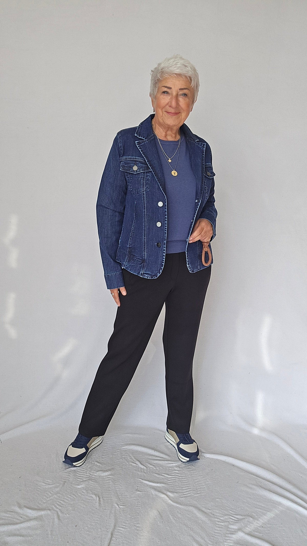 Cero Etage Jakke S / Mørk denim Cero Etage- Jeansjakke m/krage i Mørk Denim kunstkolonialen