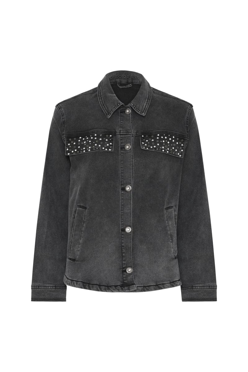 Cero Etage Jeansjakke S / Grey denim Cero Etage-  Jeansjakke i Grey Denim m/pynt på lommene kunstkolonialen