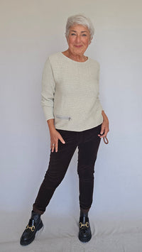 CRO Bukse 34 / Brun CRO- Suzanne Cordfløyelsbukse (smale ben) kunstkolonialen