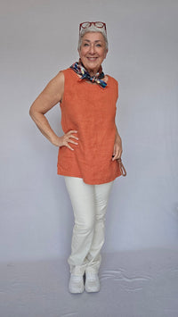 CRO Bukse CRO- Magic fit flared leg ECRU kunstkolonialen