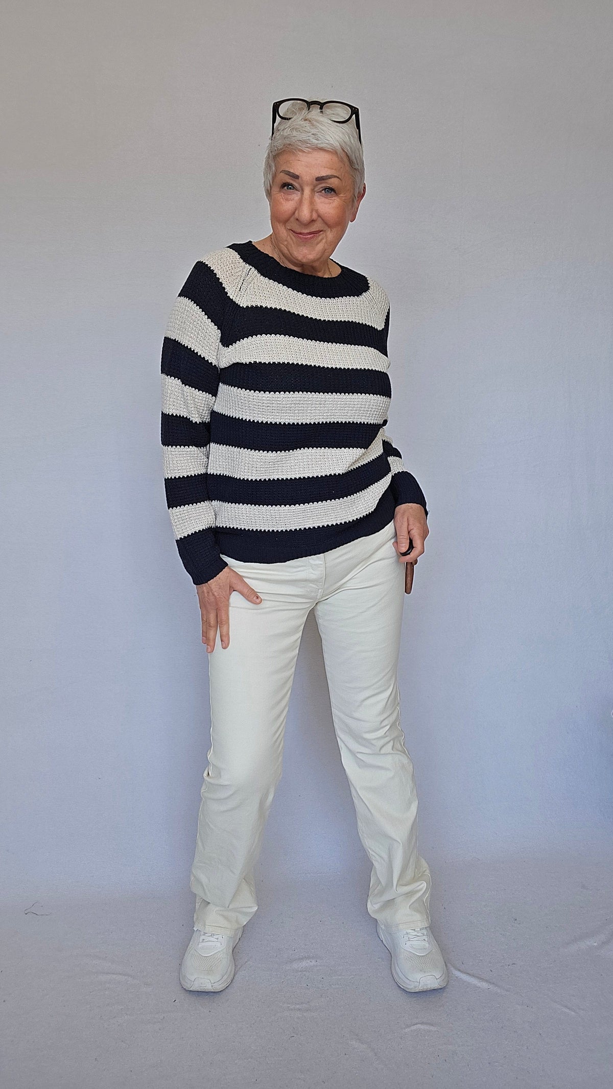 CRO Bukse CRO- Magic fit flared leg ECRU kunstkolonialen