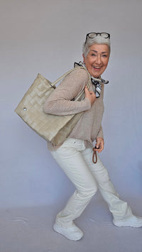 CRO Bukse CRO- Magic fit flared leg ECRU kunstkolonialen