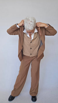 CRO Bukser CRO- Dressbukse med vide ben kunstkolonialen