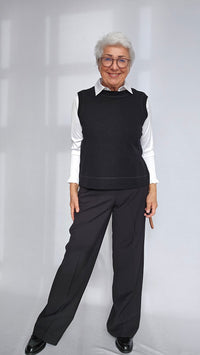 CRO Bukser CRO- Dressbukse med vide ben kunstkolonialen