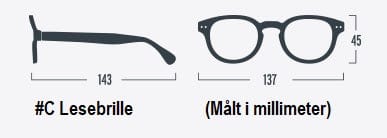 Izipizi Lesebriller Izipizi- #C Lesebriller- Black kunstkolonialen