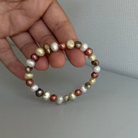 Leas Verden Armbånd Ferskvannsperler flerfarget brun Leas verden- Armbånd med forskjellige stein kunstkolonialen