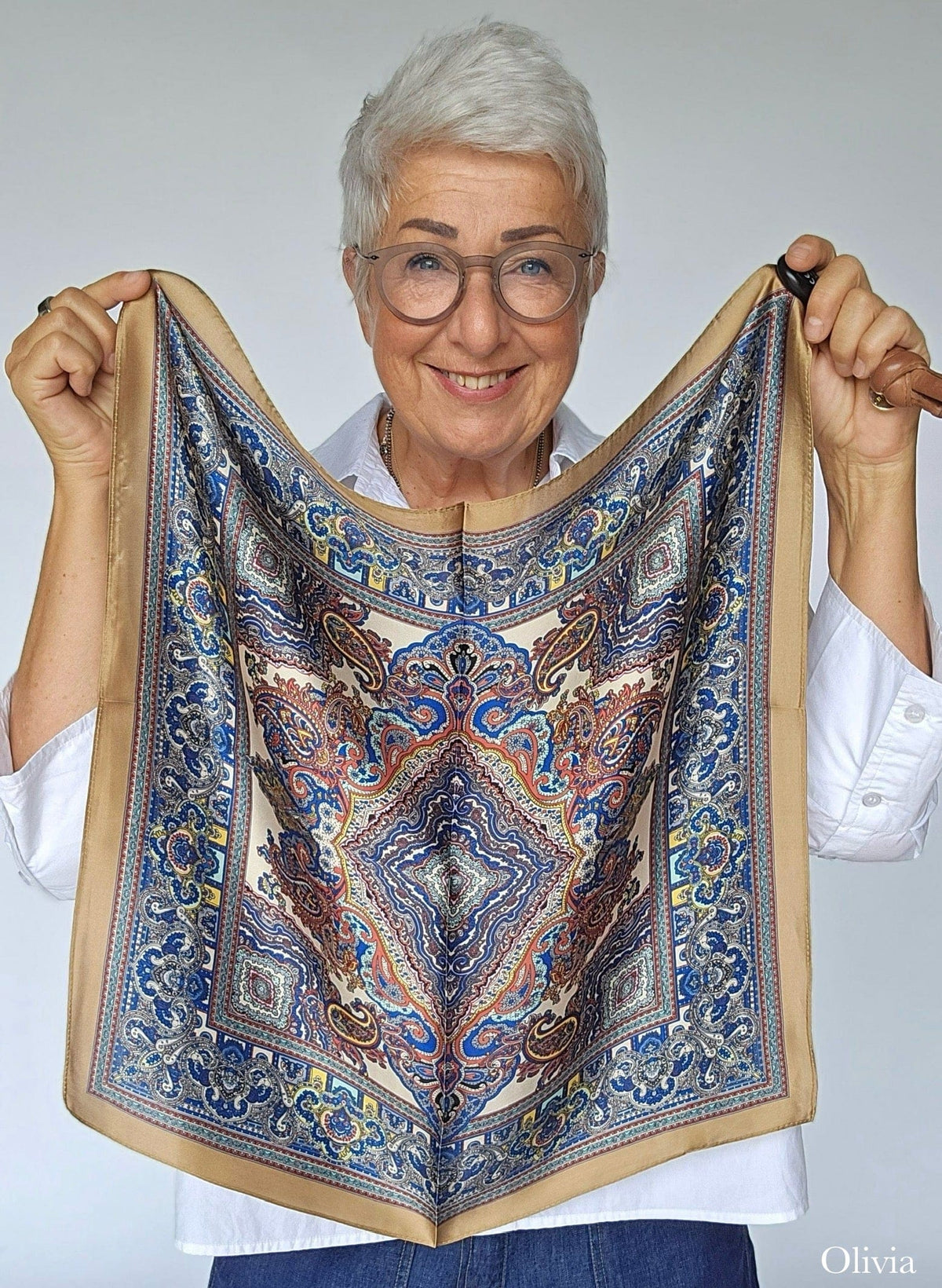 Leas Verden Skjerf Olivia Leas Verden- Silkeskjerf 53 x 53 cm kunstkolonialen