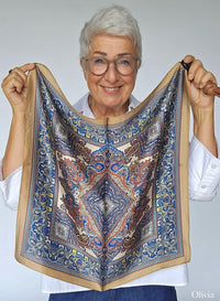 Leas Verden Skjerf Olivia Leas Verden- Silkeskjerf 53 x 53 cm kunstkolonialen