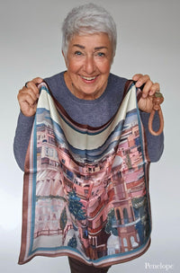 Leas Verden Skjerf Penelope Leas Verden- Silkeskjerf 53 x 53 cm kunstkolonialen