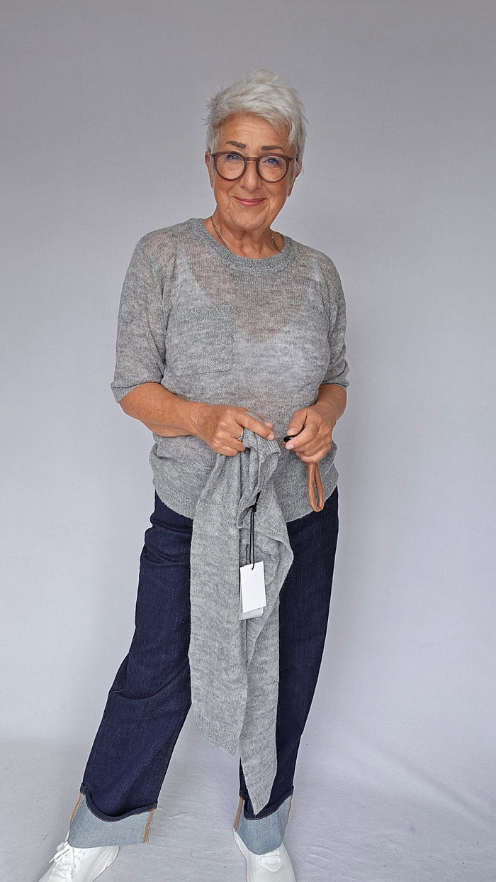 Lundgaard Genser Lundgaard- Kortermet genser m/rund hals og lomme kunstkolonialen