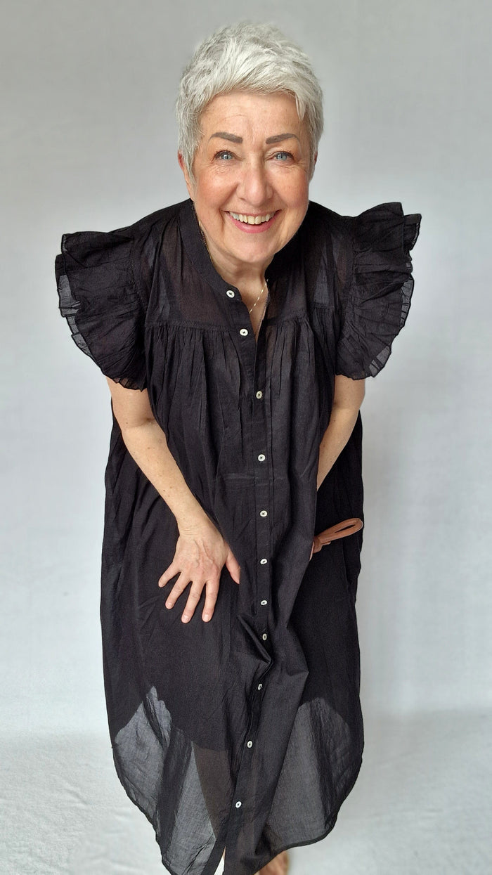 Lundgaard Kjoler Lundgaard- Voile kjole sort kunstkolonialen