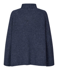 Masai Genser Navy / S MASAI- Fenoria Strikkegenser m/høy hals kunstkolonialen