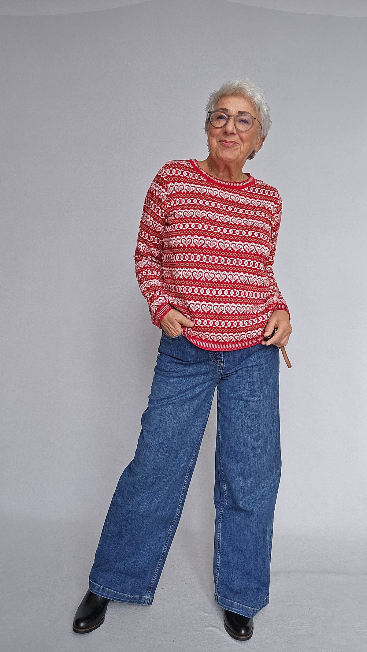 Masai Jeans Masai- Passang jeans med vide ben kunstkolonialen